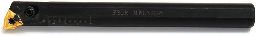 Maizoon CNC Lathe Turning Tool Holder S20R-MWLNR08 Boring Bar + 10pcs WNMG0804 Carbide Insert +2 Hex Wrenches High Hardness Cutter DZ19