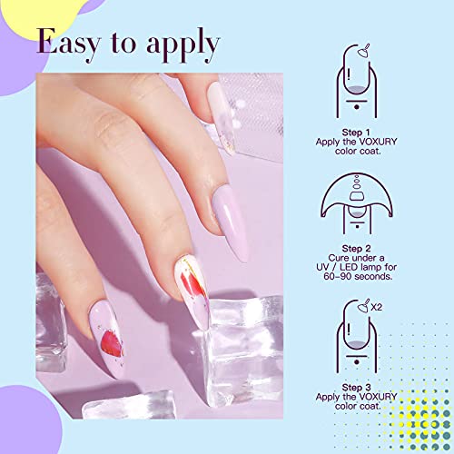 VOXURY Gel Nagellack UV Nagellack Pastell Set 6PCS Macaron Nagellack Shellac Gellack Sommerfarben Nagellack Gelnägel… – Bild 5