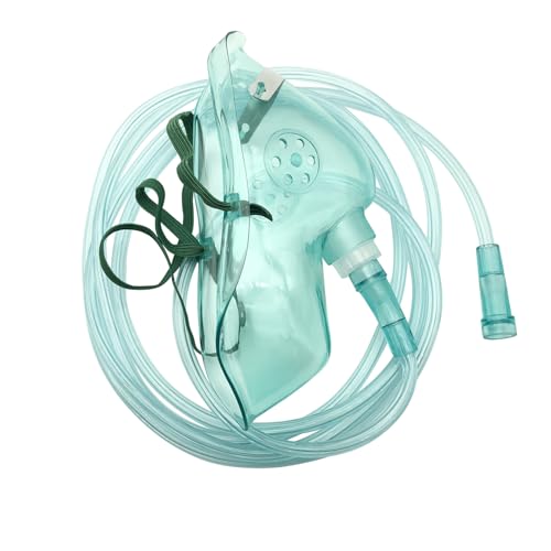Oxygen Mask, Adult Elongated Oxygen Mask with 7feet Length 6mm Oxygen Tube and Adjustable Elastic Strap, DEHP-Free and Latex-Free Materials, 2 Pack (Green, for Adult Elongated) - Image 6