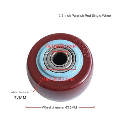 Chariot de manutention avec roue polyuréthane 2.5 pouces double roulement