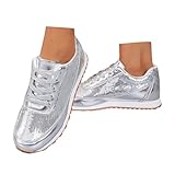【Tolles Geschenk】Glänzendes Pailletten-Obermaterial, Klassische Schnürsenkel, Dickes Sohlendesign, Klassische Mode. Einzigartige Paillettenschuhe In Verschiedenen Farben Sind Für Familie, Freunde, Paare, Usw. Geeignet. Sie Sind Die Für Geburtstagsgeschenke, Jubiläumsgeschenke, Schulgeschenke Usw.