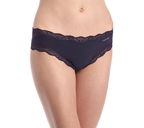 Calvin Klein Women's Cheeky Hipster with Lace, Flux, M