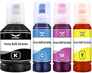 ULTRICS Printer Refill Ink, Universal Bulk Refillable Ink Kit for CISS Systems and Refilling Ink Cartridges Compatible with Epson Canon Brother Dell HP Lexmark Kodak Xerox - BK 140ml, C M Y 70ml Each