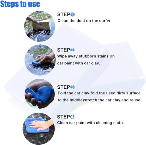 Wildauto WA-CLAYBAR-BLUE-01 Car Clay Bar, Detailing Clay Bar 2Pcs 100G Auto Magic Clay Bar Cleaner thumb #3