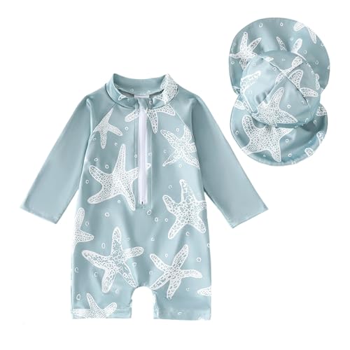 Costume piscine bébé garçon ensemble de natation manches courtes et chapeau pour surf