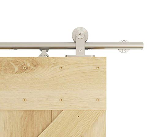Diyhd 36X84In White Door Slab + 6Ft Soft Close Barn Door Hardware #TOP1