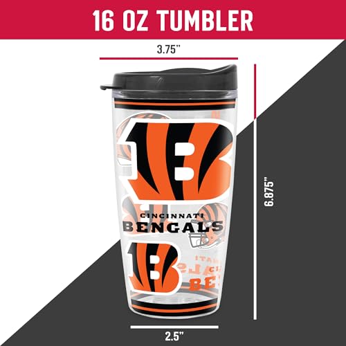 Image of Rico Industries NFL Football Double Wall Mayhem 16oz Tritan Tumbler W Lid