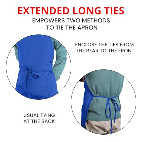 image for Utopia Kitchen 10 Pack Bib Apron, Unisex Adjustable Aprons with 2 Pock
