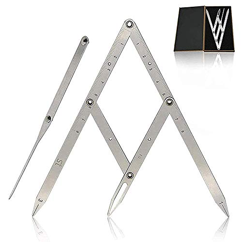 Stainless Steel Eyebrow Ruler Caliper, Golden Ratio Eyebrow Ruler Tattoo Ruler, Permanent Microblading Eyebrow Measure Tool,Flexible Removable Reusable Ruler, Stainless Steel Makeup Measure To