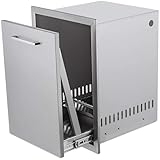 yuxiangBBQ 17" W x 23" H x 16" D Pull-Out Propane Tank Drawer StoragePropane Drawer Stainless Steel, Propane Tank Drawers with Handle for Outdoor Kitchen BBQ Island