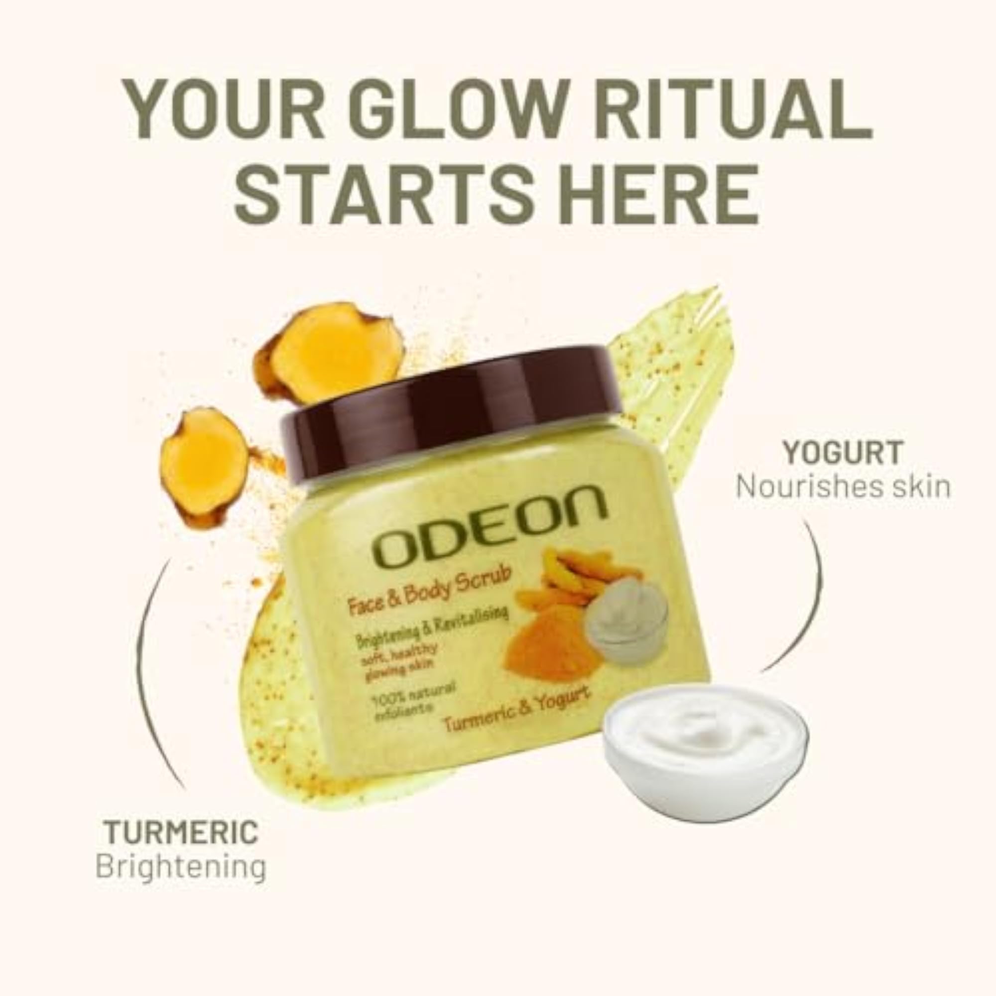 Turmeric & Yogurt Body Scrub for Acne Prone Skin