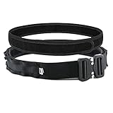 cinturon hebilla cobra 【Material】 Forjado con aleación de aluminio de grado aeroespacial 7075, con un tratamiento anodizado, la estructura interna de la hebilla es de acero inoxidable de cobre sólido que puede soportar 15KN (3372lb). La nueva correa de nailon mejora eficazmente la flexibilidad.