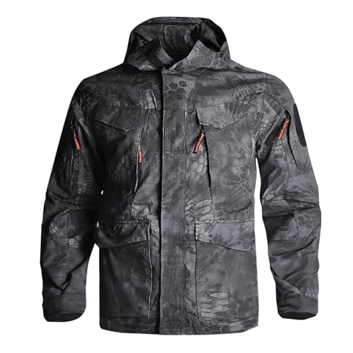 Dmmtot Herren-3-in-1-Jacke, wasserdicht, winddicht, mit mehreren Taschen,...