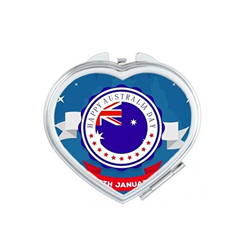 Miroir portable mignon petit format avec motif drapeau Australie pour sac à main