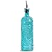 16.1oz Olive Leaf Multi-purpose Kitchen Olive Oil, Liquid Hand, Dish Soap Decorative Glass Bottle Dispenser Designer Glass Bottle with BONUS Stainless Steel Spout and Dust Cap! (Aqua Blue)