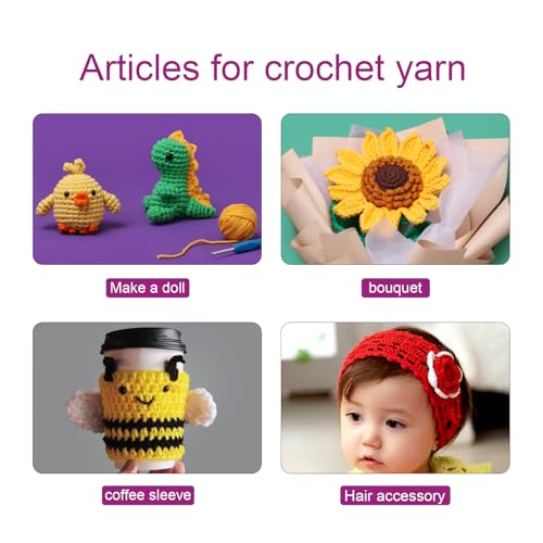 Mooaske GZMX-001 3 Pack Crochet Yarn With Crochet Hook thumb #6