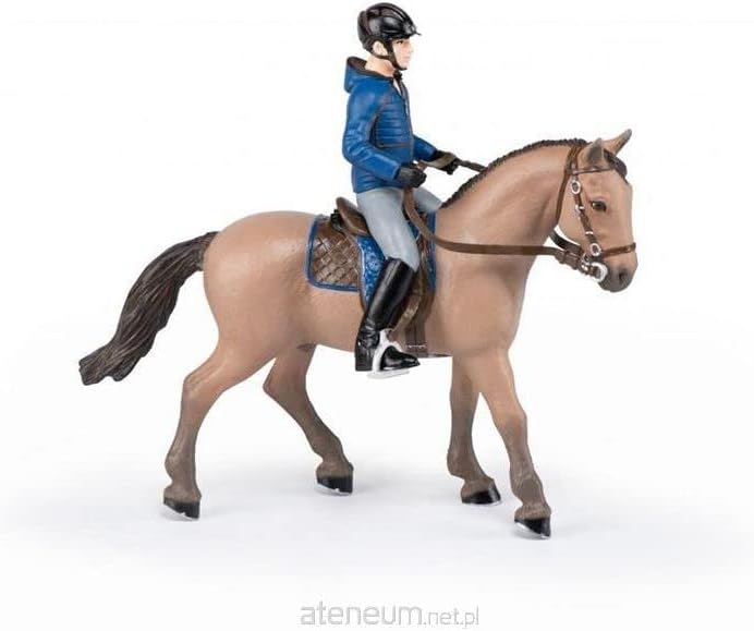 Papo - Realistic Riding Horse and Rider Figure - Ages 3+ - Equestrian World Collection - Creative Play Horse Ride - Gift Idea Toy for Girls and Boys