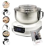 G3 Ferrari G20145 Impastatrice Planetaria Pastaio Gourmet, 1500 Watt, 5 Litri, Ciotola Inox con maniglia, Display digitale, 5 velocità, Timer, Ricettario incluso