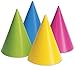 Creative Converting 20PH-0010 Party Hats, Assorted Neon, 8-Pack