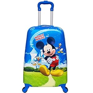 JUNIOR JOE 18 Inch Kids Suitcase with 4 Wheel Travel Trolley Bag (4 Day Trip) in Blue Colour