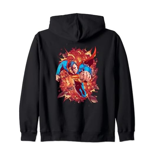 Superman Through Flame Sudadera con Capucha