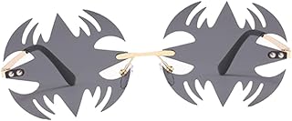 1 Par De Óculos De Sol Morcego Presentes Para Fotos Óculos De Sol Femininos Modernos Óculos Transparentes Sem Aro Óculos Irregulares Óculos Sem Aro Óculos Sem Aro Óculos Para