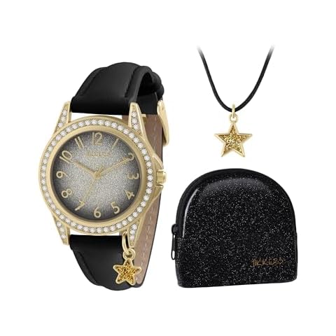 Tikkers Girl's Black Star Watch Gift Set Cover