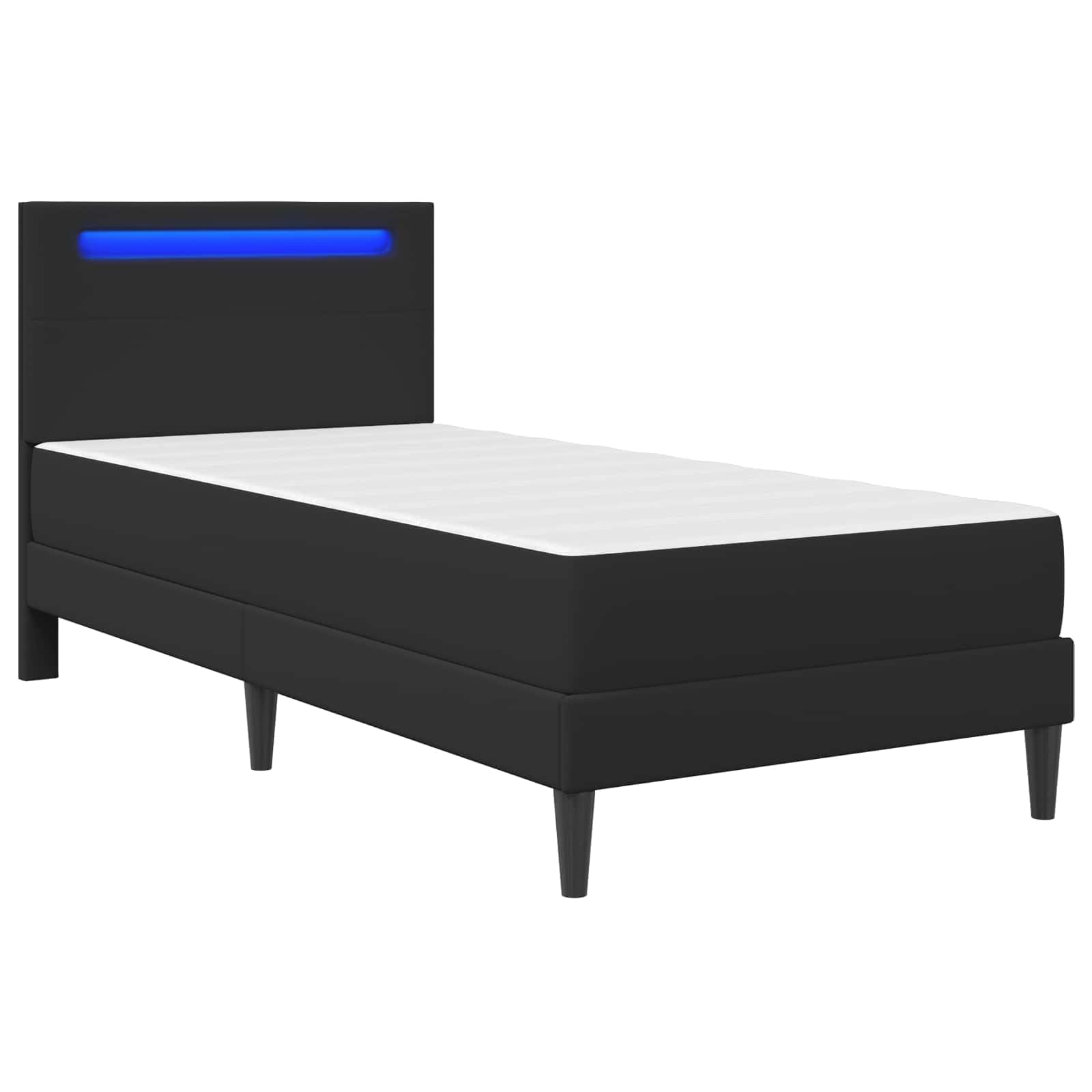 Cuero sintético contrachapado urbano moderno 196 x 94 x 96 cm Negro