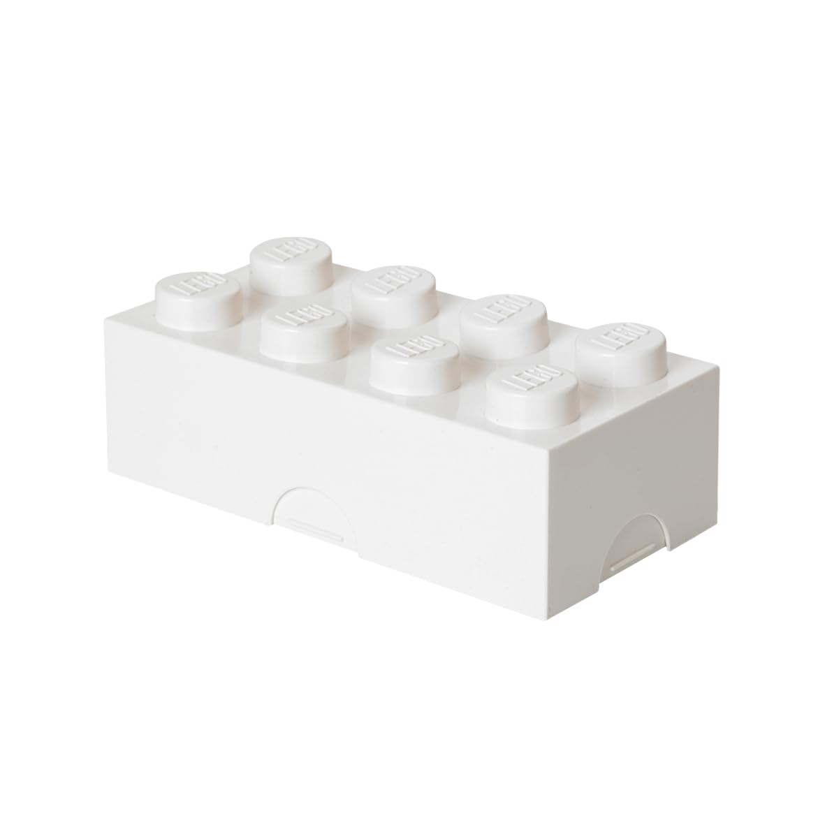 Room Copenhagen White Lego Lunch Box With 8 Knobs – Food-Grade, Dishwasher Safe, Versatile Storage Container, Pencil Case, Snack Box, 950Ml, For Kids & Adults