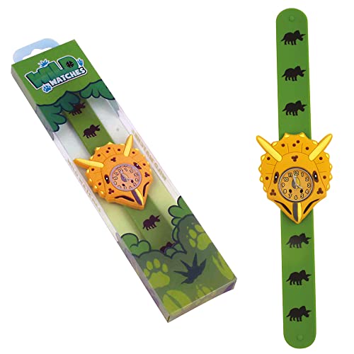 Reloj de Triceratops infantil para jugar en el parque con correa snap-on de silicona 3