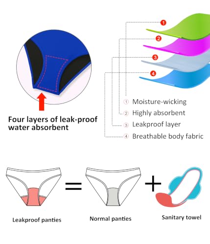 Image of Beautikini Period Swimwear One Piece Leakproof Swimsuit Menstrual Tummy Control Bathing Suit for Teens Girls and Women