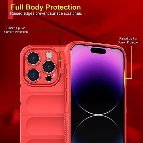 Image of amazon basics Back Case Cover for iPhone 15 Pro Max | Compatible for iPhone 15 Pro Max Back Cover | Liquid Silicon Magic Case with Camera Protection | Red