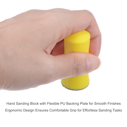 HARFINGTON 3 peças de blocos de lixamento manual de 2,5 cm redondos para discos de gancho e laço de