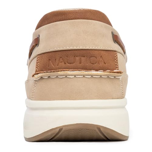 Image of Nautica Men's Lace-Up Moccasin Boat Shoes - Cushioned Insole Casual Deck Loafers for Walking Comfort - Zapato