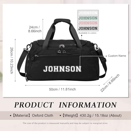 Personalized Duffel Bag with Wet/Dry Separation