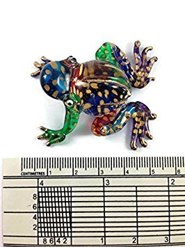 2" Long Tiny Crystal Frog Miniature Toad Hand Blown Clear Glass Art Figurine Animals Collectible Decor #TOP3
