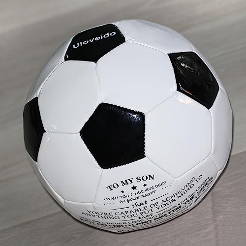 Uloveido Pallone da calcio bianco nero da