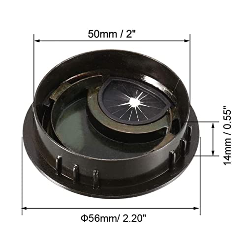 غطاء فتحة كيبلات لطاولة الكمبيوتر وسطح الطاولة والمعدات المكتبية وتنظيم الأسلاك والكيبلات مناسب فتحة 50 ملم من ايباما من 4 قطع، برونزي