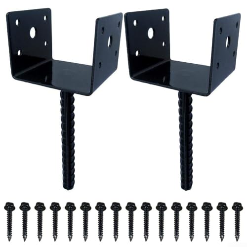 Supporto stabile: separando la recinzione in legno dal cemento bagnato, questa staffa di ancoraggio per pali riduce il rischio di danni all'umidità, un supporto stabile e duraturo per la recinzione o il ponte.