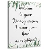 TLESKE Hair Salon Sign Canvas Wall Art Decor, Hair Salon Quotes Quote Wall Art Decor, Wall Art Decor Gifts for Hair Stylist Hairdresser, Hair Salon Artwork for Walls Posters & Prints, 11x14 Wall Art