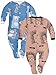 Sibinulo Nino Nina Pijama Bebé Pelele de ABS Pack de 2 Erizos Osos de Peluche Azul Marino 86(12-18 Meses)