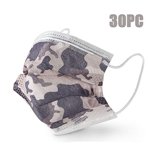 Latinday 3 Ply Disposable Non-Woven Face Bandanas Fashion Camouflage Print Outdoor Anti-Haze Dust Breathable Full Face Protection For Children #TOP1