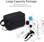 2 Pack Toiletry Bag Men Women, Water-Resistant Mens Toiletry Travel Bag, Small Shaving & Cosmetics Bag for Men and Women (Black & Gray)