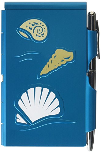 1611 Flip Note - Coastal - Shells, W/pen and Pad Office School