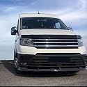 Frontlippe Frontspoiler kompatibel mit VW VOLKSWAGEN Crafter MK2 2017+ mit ABE TÜV Schwarz Glänzend