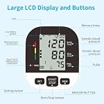 Blood Pressure Monitor for Home Use - Automatic BP Machine with Clinically Accurate Readings, 2 Users LCD Display, 198 Memory & Large Arm Cuff 22-42cm (FSA/HSA Eligible)