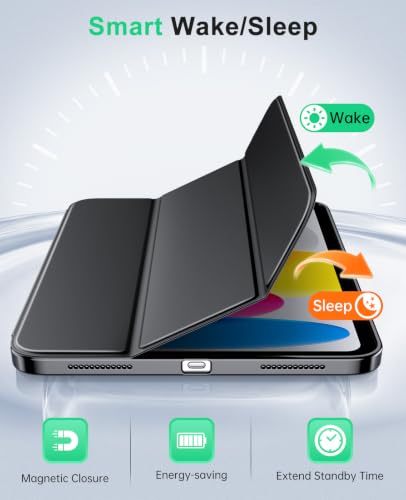 MoKo Hülle für iPad (A16) 11./10. Generation 10,9 Zoll (2025/2022), Schwarz – Ansicht 5