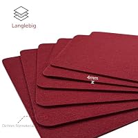 shinfly Tischsets Filz Platzsets Abwaschbar 18er Set, Burgunderrot 44x31cm – Ansicht 3