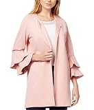 kensie Womens Bell Sleeve Ponte Jacket, Pink, Small