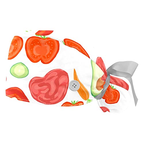 Casquettes de travail respirantes JDEZ anti-transpiration avec motifs fruits pour la cuisine